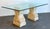 Glass Vintage Carved Coquina Stone Pedestal Dining Table For Sale - Image 7 of 12