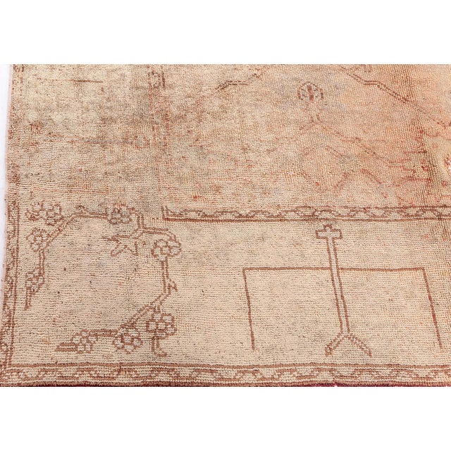 Antique Turkish Oushak Rug For Sale - Image 9 of 9