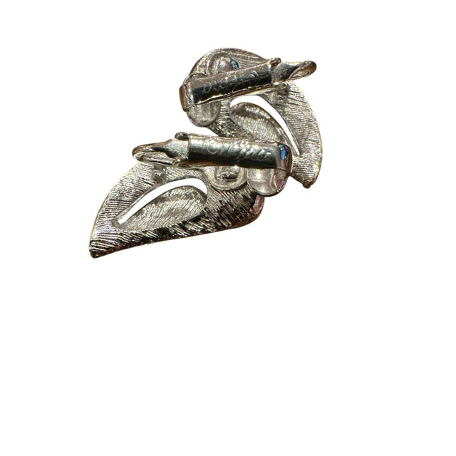 Coro Coro Silver Tone Clip on Earrings - A Pair For Sale - Image 4 of 5