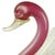 Realism Vintage Murano Salviati Dark Pink White Gold Flecks Italian Art Glass Flying Bird Duck Sculpture For Sale - Image 3 of 7