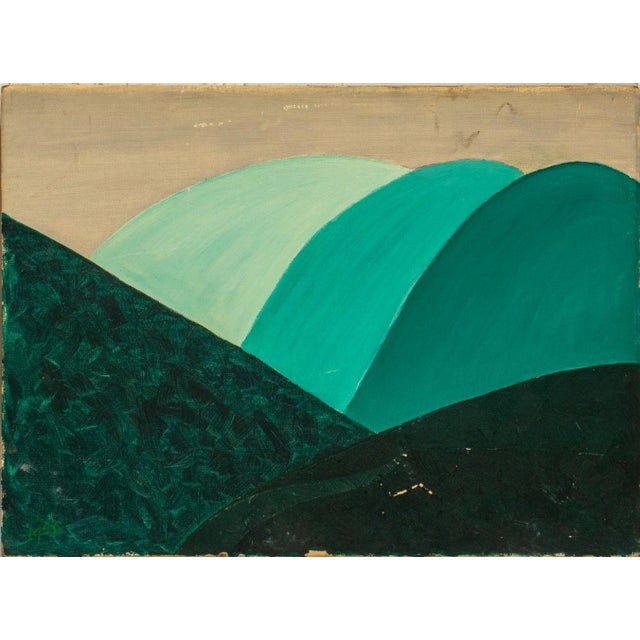 Mid 20th Century Abstract Landscape Scenes, Oil on Board, 3 For Sale - Image 5 of 13