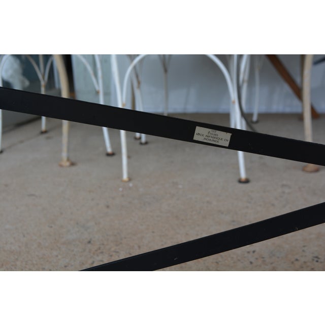 1970s Neoclassical Green Marble Top / Brass Lions / Paw Feet Metal Coffee Table & End Table Set For Sale - Image 17 of 18