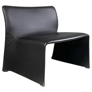Italian Postmodern Leather Glove Armchair attributed to Urquiola for Molteni & C., 2000s