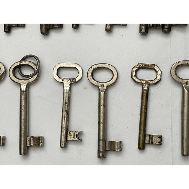 14 PCS Vintage Skeleton Door Keys For Sale - Image 4 of 4