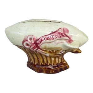 Majolica Onnaing Hot Air Balloon Money Bank Box, Circa 1900
