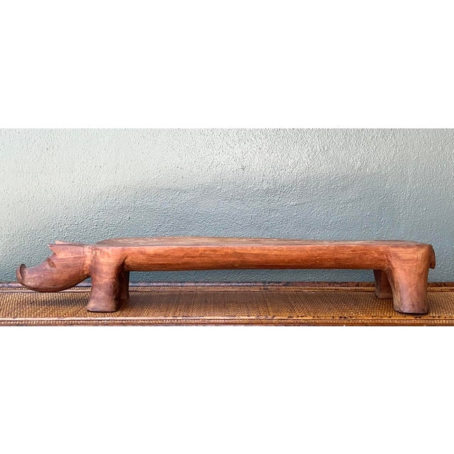 Late 20th Century Vintage Hand Carved Long Pig Tray For Sale - Image 5 of 12