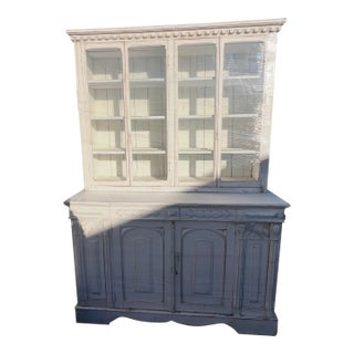 Antique French Provincial Two-Piece Bibliothèque Hutch, Circa 1870–1900 For Sale