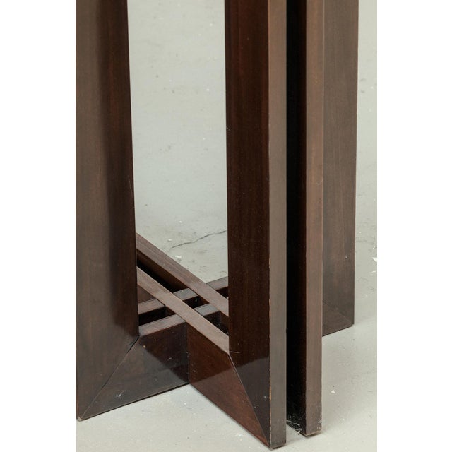 Brown Vintage Console Table, Italy, 1980s For Sale - Image 8 of 13