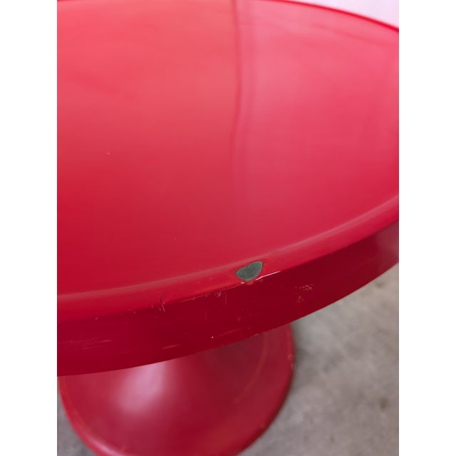 Vintage Red Tulip Table by Meblo Yugoslavia, 1960s For Sale - Image 3 of 15