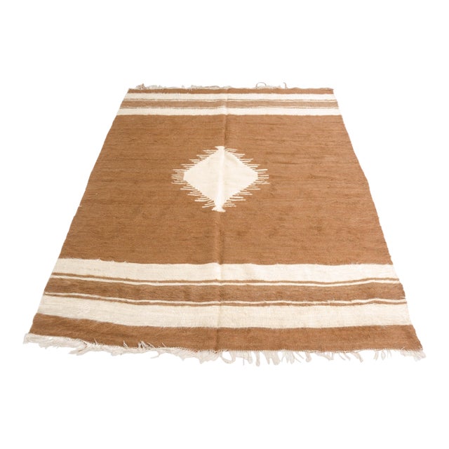 Anatolian Vintage Angora Wool Kilim For Sale