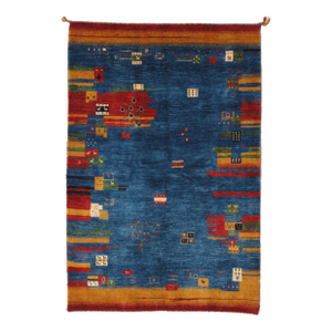 Vintage Persian Hand-Knotted Gabbeh Rug 4' X 5'11"