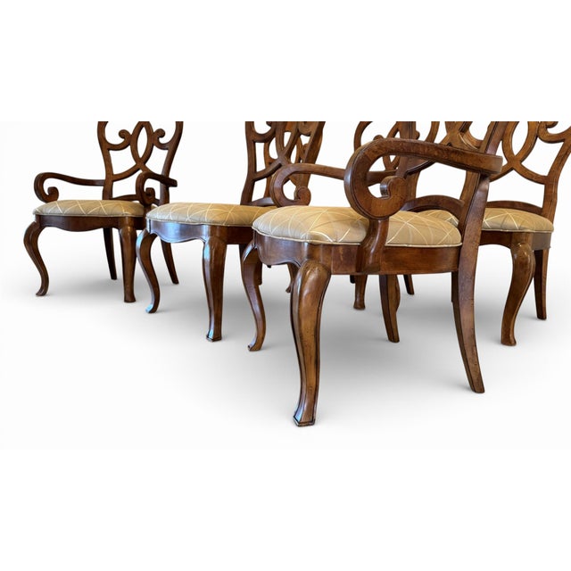 Thomasville Rivage Carved Wood Dining Chairs, Set of 6 For Sale - Image 10 of 18