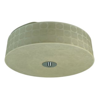 Mid-Century Modern Cocoon Ceiling Lamp with Op Art Pattern by Fritz Wauer for Goldkant Leuchten For Sale