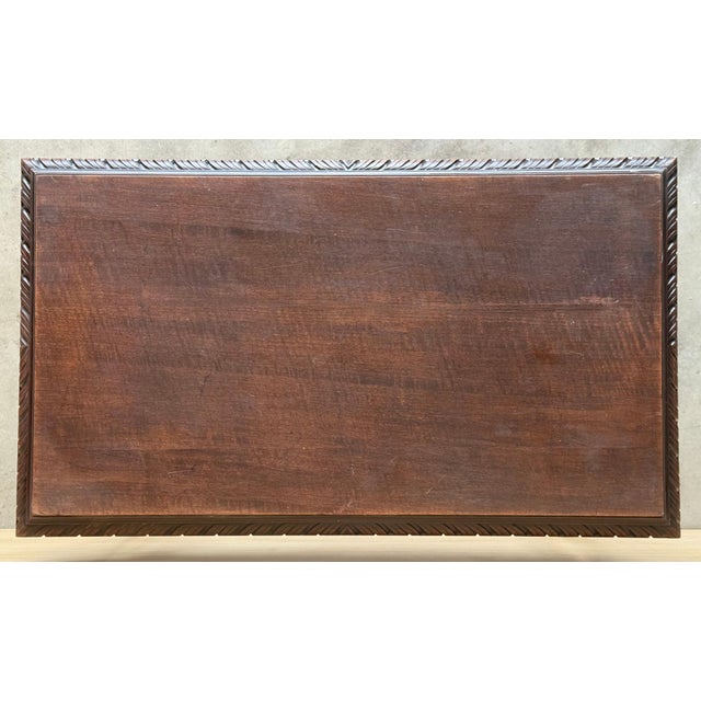 19th Century Ebonized Baroque Spanish Side or Desk Table with Lyre Legs For Sale - Image 10 of 18