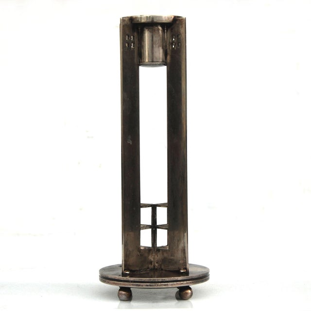 Silver 1980s Silver Candle Holder by Richard Meier for Swid Powell For Sale - Image 8 of 8