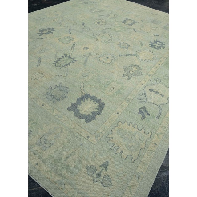 Turkish Turkish Oushak Rug 10'4" x 13'5" #18583 For Sale - Image 3 of 8