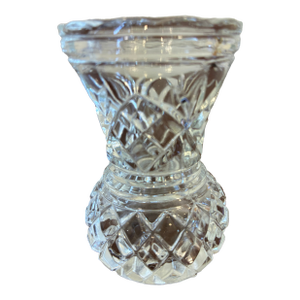 Vintage Pressed Glass Etched Toothpick Holder