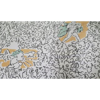 1980s Vintage Laura Ashley" West Wind" Fabric Design by Duncan Grant-7 Yards For Sale