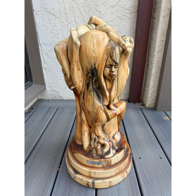 “Something on His Mind: The Crazy Man,” #1 of 64 Plaster Casts Copyright 1972 For Sale - Image 4 of 7