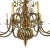 Baroque Style Brass Chandelier For Sale - Image 4 of 6