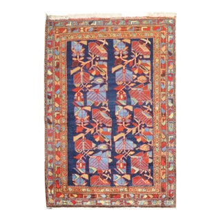 Zabihi Collection Vibrant Vintage Persian Rug - 4' x 5'6" For Sale