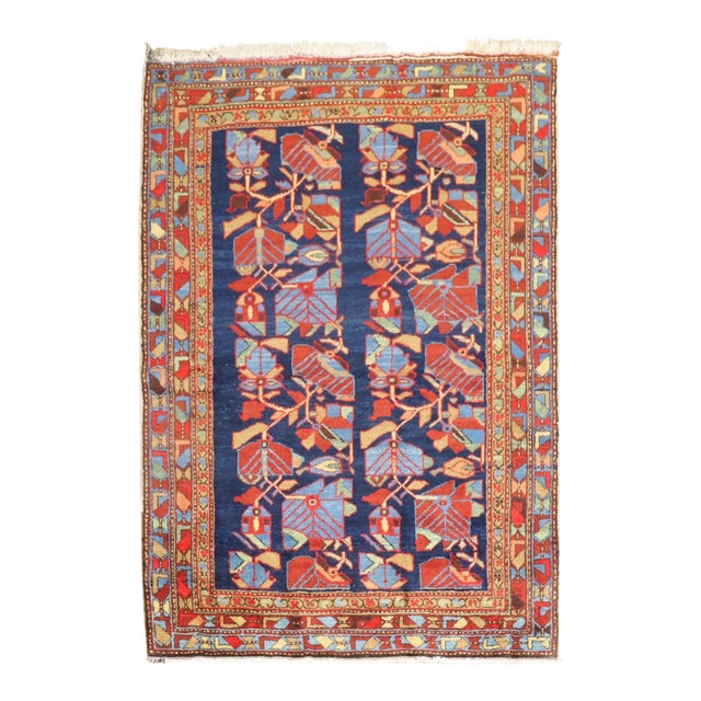 Zabihi Collection Vibrant Vintage Persian Rug - 4' x 5'6" For Sale