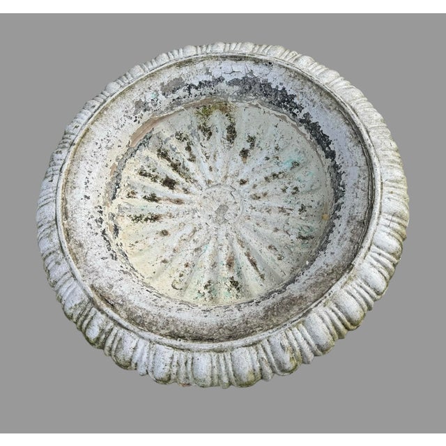 Antique Victorian Style Cast Metal Urn With Figural Base For Sale - Image 6 of 12