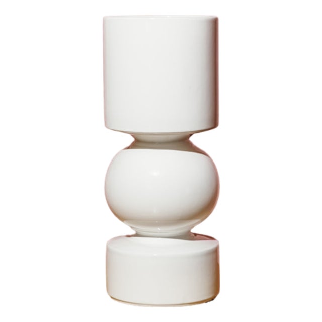 White Vase by Pino Spagnolo for Sicart, Italy, 1970s For Sale