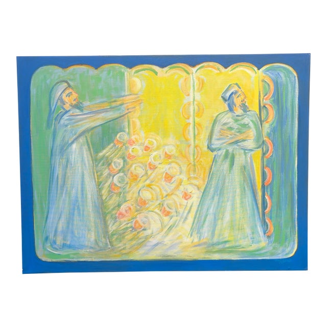 Pastel Figurative Acrylic Painting by Molly Schiff For Sale