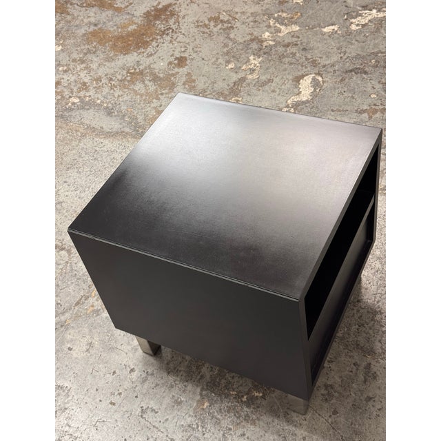 Black Morini Home Corte Komodin Nightstand For Sale - Image 8 of 12