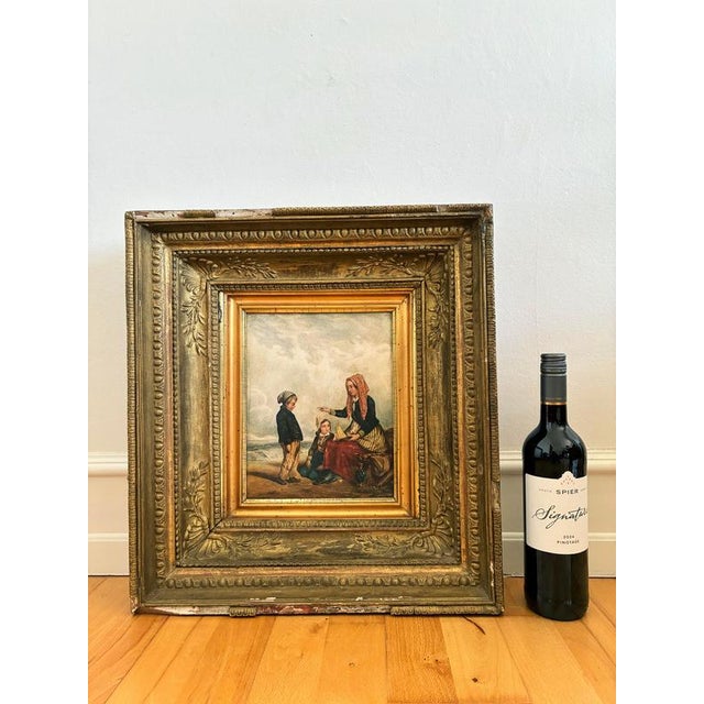 Seaside, 1845, Oil Painting on Board, Framed For Sale - Image 12 of 16