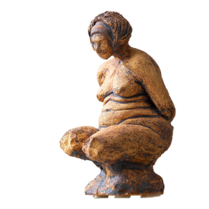 Mid-Century Studio Stoneware Female Figure Sculpture