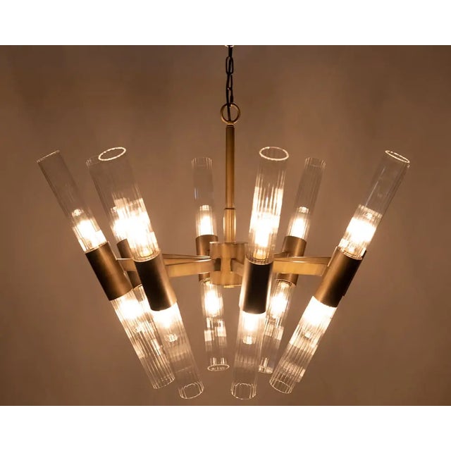 NOIR Moira Chandelier, Aged Brass Finish For Sale In Los Angeles - Image 6 of 7