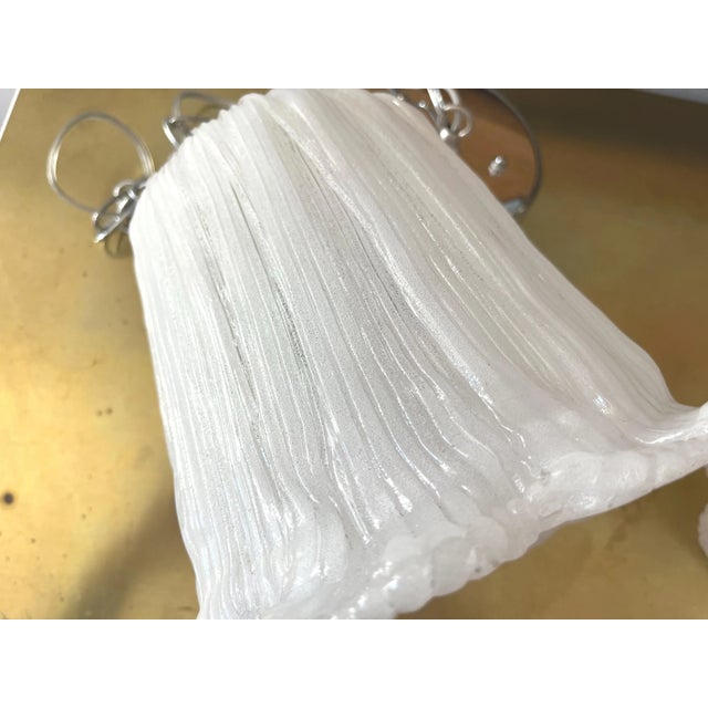 Metal 1960s Lucite Tulip Pendant Lights - a Pair For Sale - Image 7 of 17