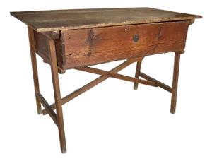 19th Century Spanish Pine One Drawer Side Table