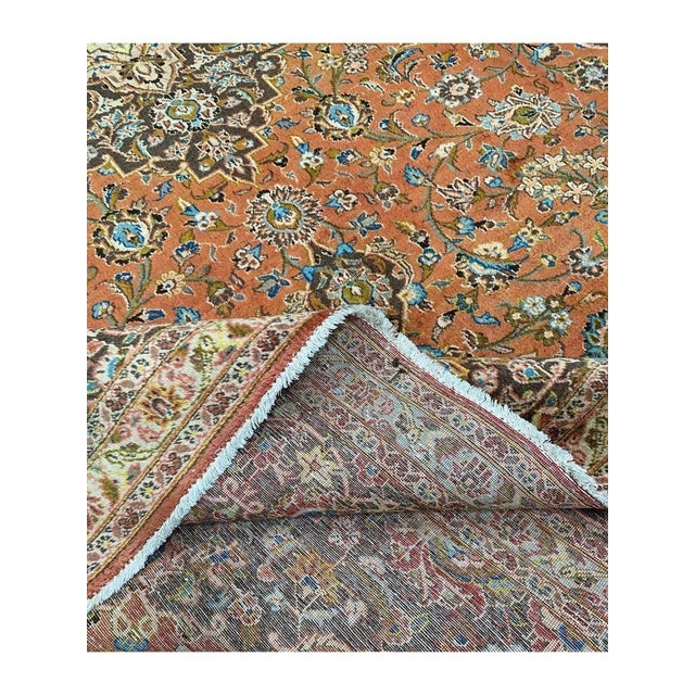 1960s 10x13 1960s Persian Kashan Area Rug - 107634 For Sale - Image 5 of 13