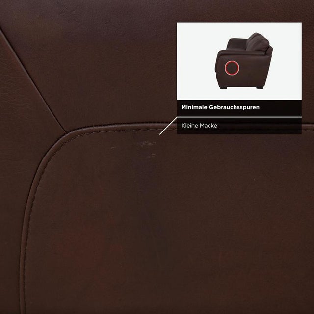 A399 3-Seater, 2-Seater and Lounge Chair in Dark Brown Leather from Natuzzi Editions, Set of 3 For Sale - Image 15 of 18
