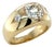 1940s Retro 2.44 Carat Three Stone Old European Cut Diamond Gypsy Set Ring, Size 7 For Sale