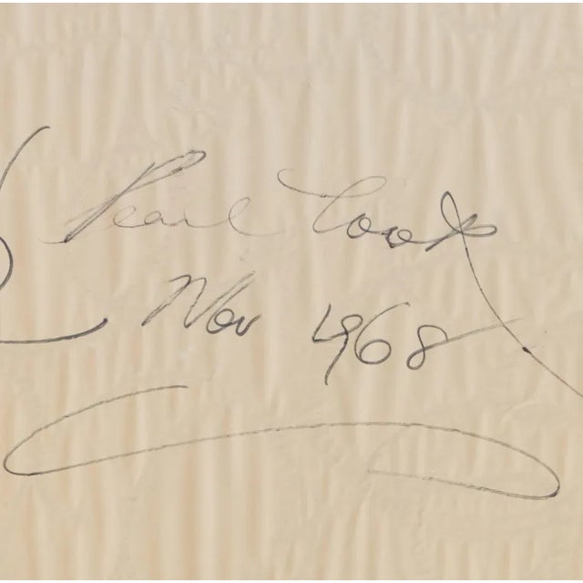 'Abstract in Coral and Turquoise' by Pearl Took, 1968, Woman Artist, Pasadena, Otis Art Institute, Parsons School of Design For Sale - Image 10 of 10