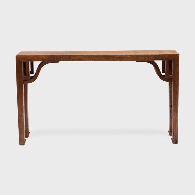 Traditional Chinese Keyhole Spandrel Console Table, C. 1875 For Sale - Image 3 of 8