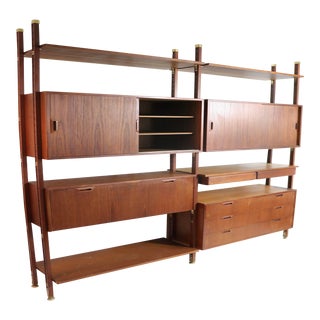 Danish Modern Wall Unit Designed by Sven Ellekaer Imported by Raymor For Sale