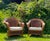 Late 20th Century "Azteca" Woven Rattan Spiderweb Lounge Chairs Featuring Distinctive Sunburst and Web Patterns For Sale - Image 14 of 16