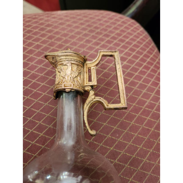 Bronze and Crystal Liqueur Service, 19th Century, Set of 7 For Sale - Image 4 of 7