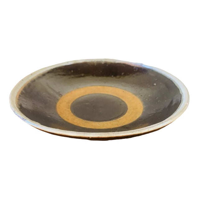 Mid-Century Glazed Bullseye Earthenware Bowl, California, USA, 1960s For Sale