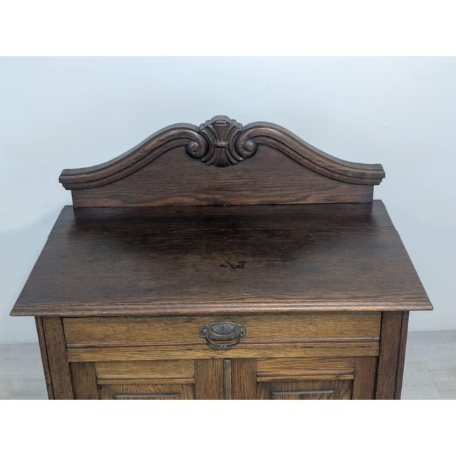 Brown Antique Early 20th Century Chest of Drawers in Oak Wood For Sale - Image 8 of 14