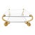 1970s Serpent Cocktail Coffee Table Glass 2 Tier Alain Chervet Style Gold Tone For Sale