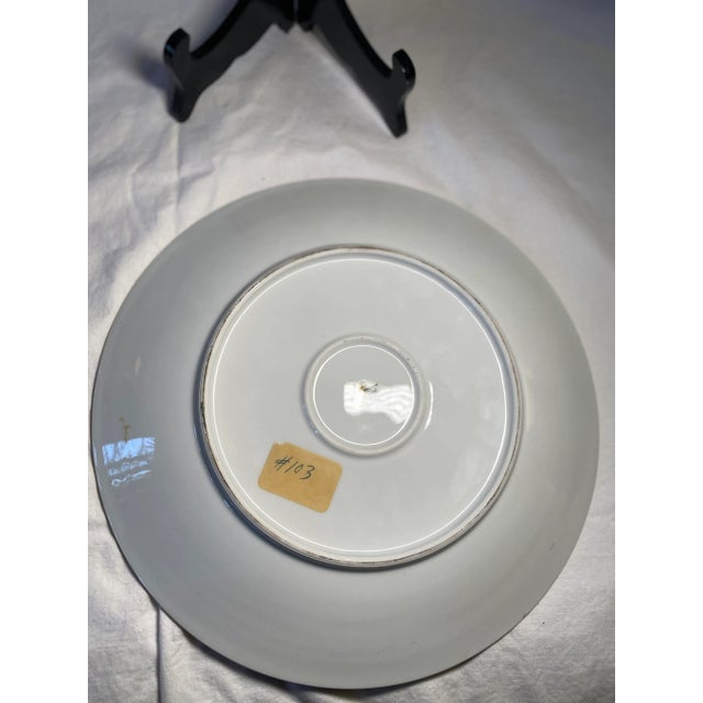 1980s China Plate on Stand Golden Horse Design For Sale - Image 5 of 12