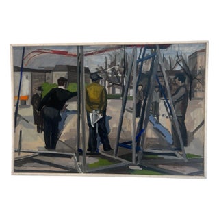 Lison Favarger, Boulistes, Oil on Canvas, Framed For Sale