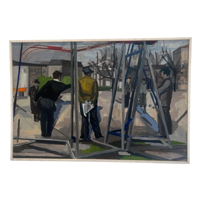 Lison Favarger, Boulistes, Oil on Canvas, Framed For Sale