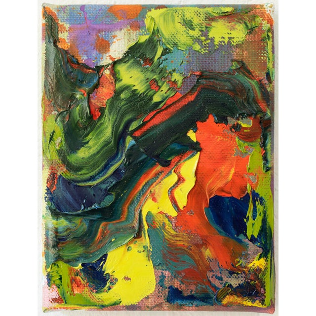 "Yesterday I Was a Rock / Today I Am a Stone / Sitting on the Ground" Original Abstract Oil Painting Triptych by Simon Findlay For Sale - Image 4 of 10